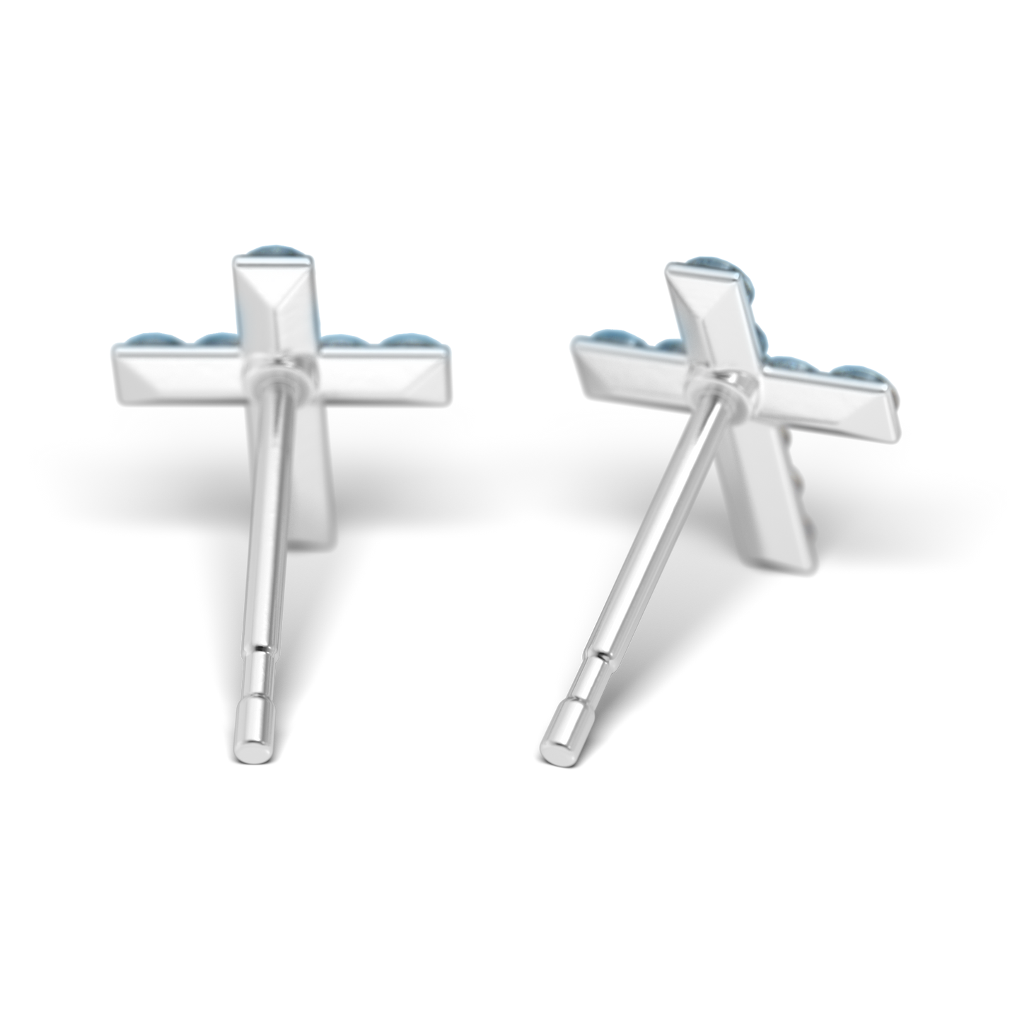 Sensitive by STUDEX® Symbol Aquamarine Cross Tube Cube