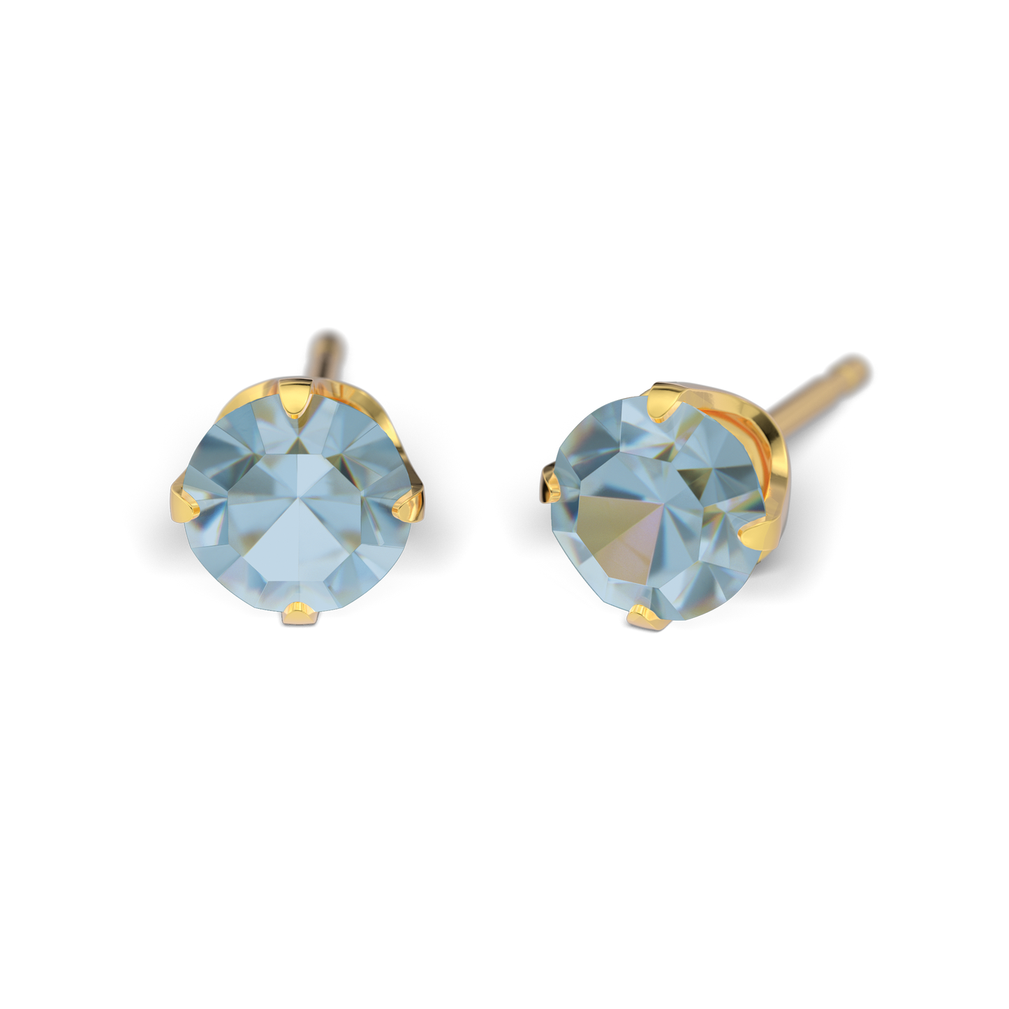 Sensitive by STUDEX® Prong Setting March Aquamarine Tube Cube