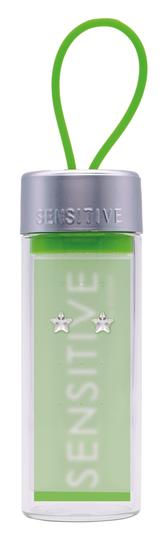 Sensitive by STUDEX® Prong Setting Cubic Zirconia Star Cut Tube Cube