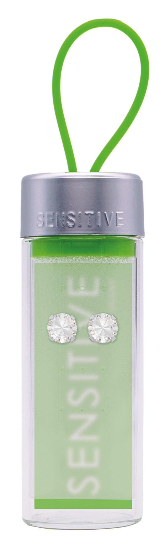 Sensitive by STUDEX® Prong Setting Cubic Zirconia Tube Cube