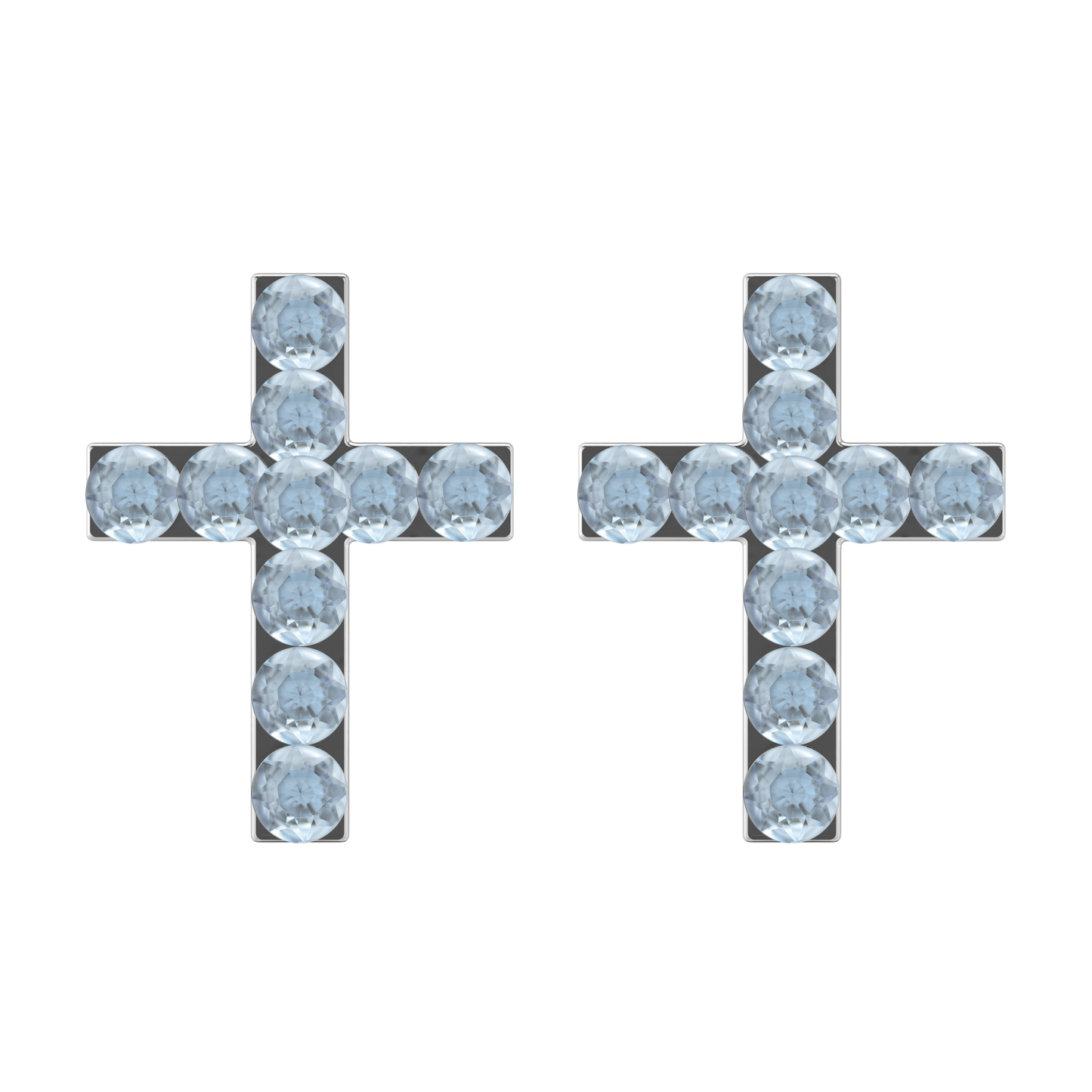 Sensitive by STUDEX® Symbol Aquamarine Cross Tube Cube
