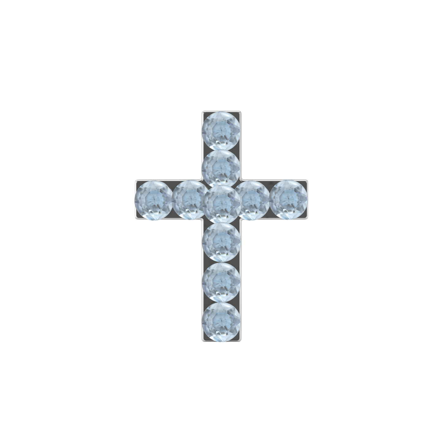 Sensitive by STUDEX® Symbol Aquamarine Cross Tube Cube